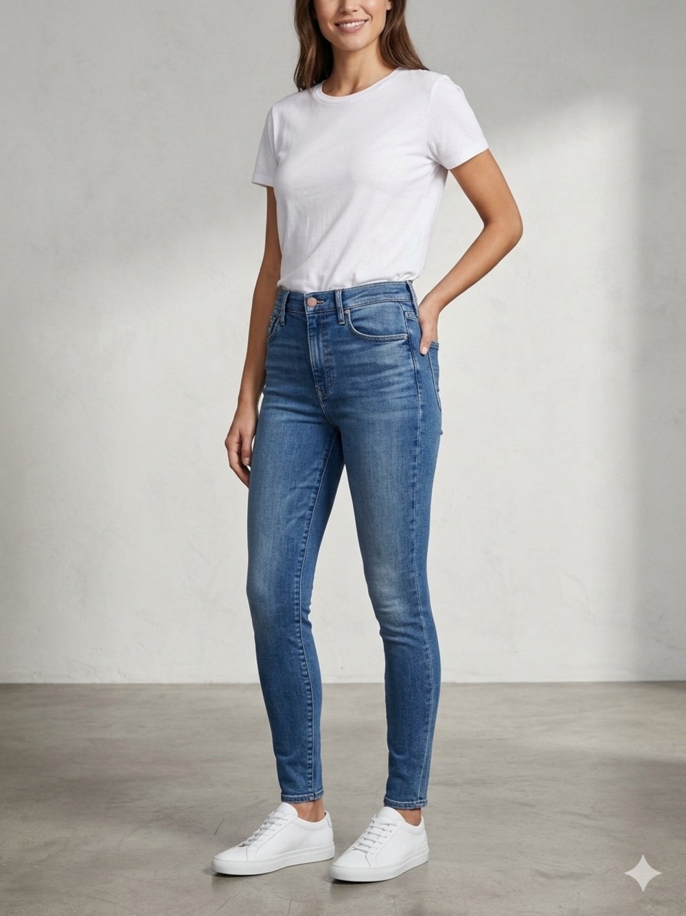 MOTHER The Looker High-Rise Skinny Jeans Blue Wash Size 28/Inseam 29